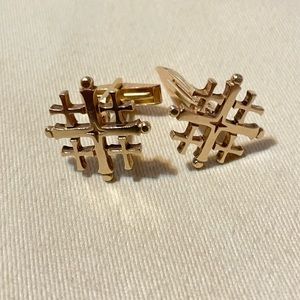 14k James Avery Jerusalem cross cuff links